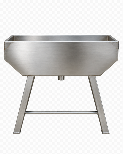 Abbeveratoio da pascolo a vasca in acciaio inox AISI 304 con galleggiante – bovini, equini e ovini